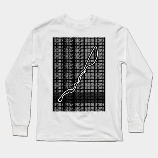 Jeddah - F1 Circuit - Black and White Long Sleeve T-Shirt